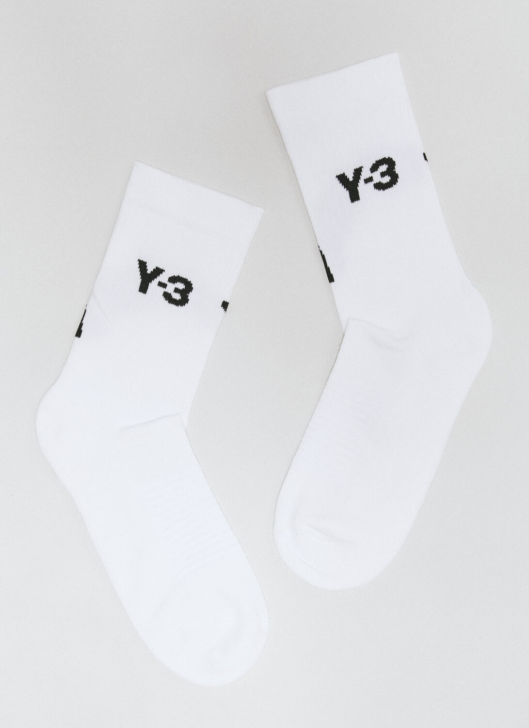 Y-3 Logo Jacquard Socks In White