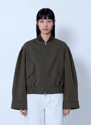 GANNI 轻羊毛混纺宽松夹克 棕色 gan0265044