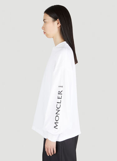 4 Moncler Hyke 徽标印花长袖 T 恤 白色 mhy0251008