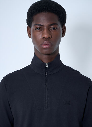 C.P. Company 1020 Half-Zip Polo Shirt Black pco0160006