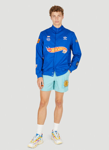 adidas x Sean Wotherspoon x Hot Wheels Graphic Embroidery Track Jacket Blue adi0350001