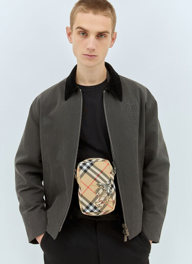 Burberry Check Phone Bag Beige bur0158011