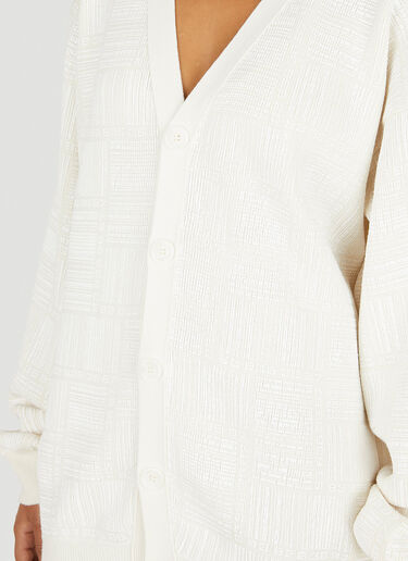 VTMNTS Barcode Cardigan White vtm0350005