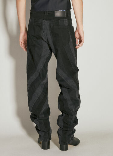 Mugler Spiral Baggy Jeans Black mug0154002