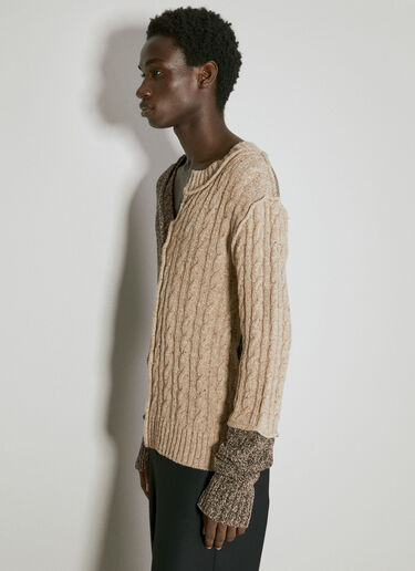 Dolce & Gabbana Panel Knit Sweater Brown dol0153005