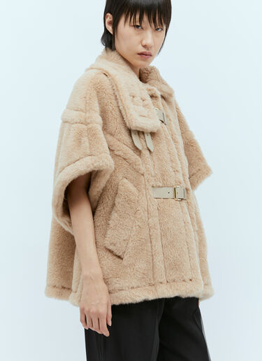 Max Mara フード付きテディブルゾンケープ  ベージュ max0254080