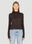 Eckhaus Latta Shrunk High Neck Knit Top Brown eck0351003