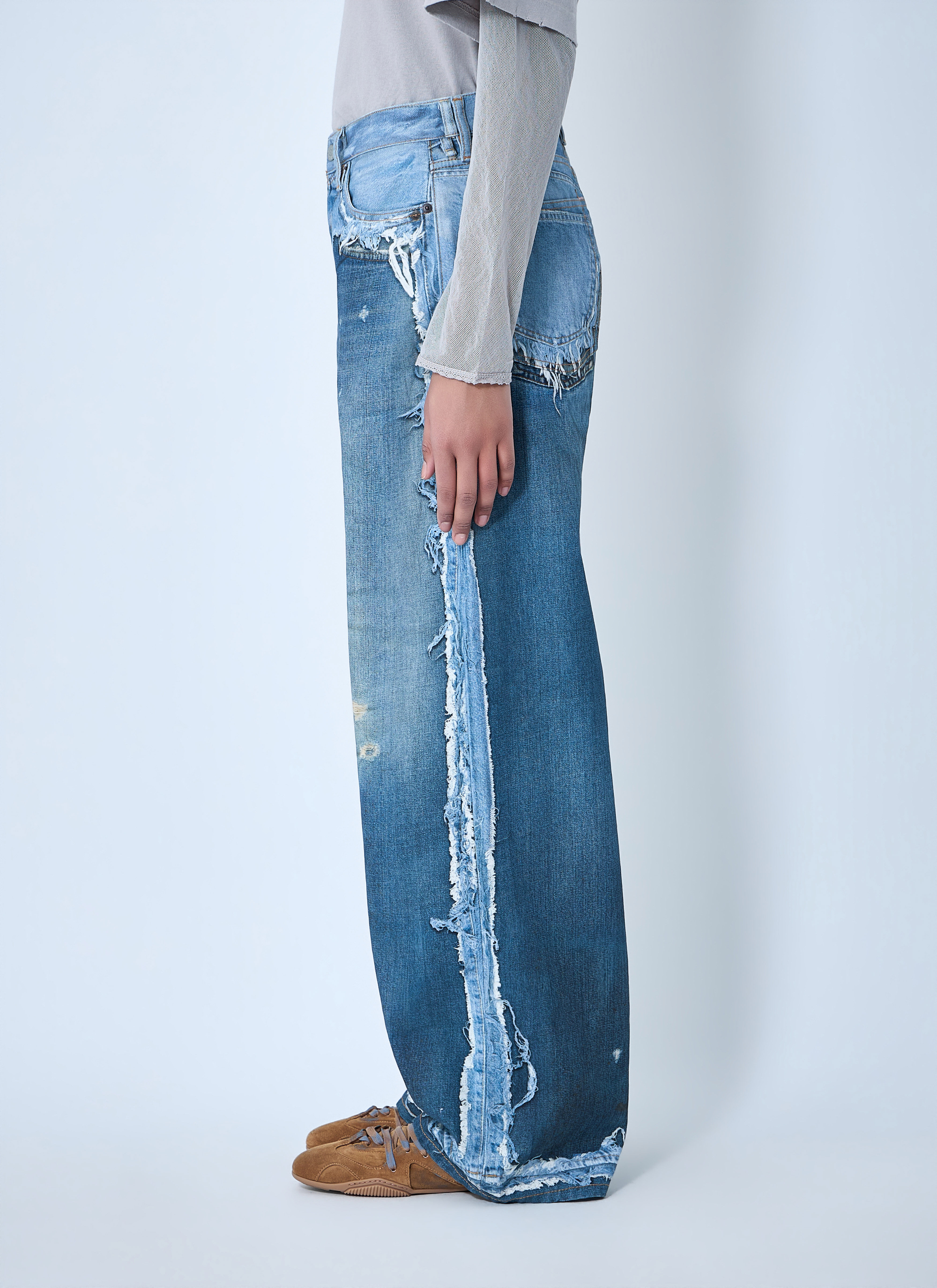 Acne Studios Women's' Trompe-L'Oeil Jeans in Blue | LN-CC®