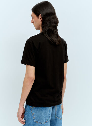 Comme Des Garçons PLAY 로고 패치 티셔츠 블랙 cpl0356003
