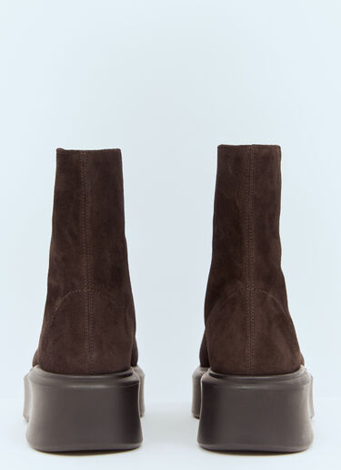 The Row Suede Zipped Boots Brown row0258023