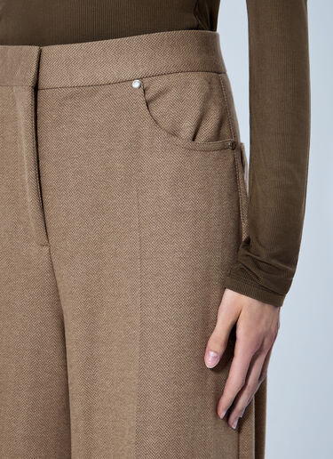 LN-CC® - Max Mara: Herringbone Wide-Leg Trousers - Camel Max Mara Herringbone Wide-Leg Trousers Camel max0266058