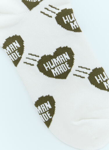 Human Made ハートロゴジャカードソックス ホワイト hmd0154018