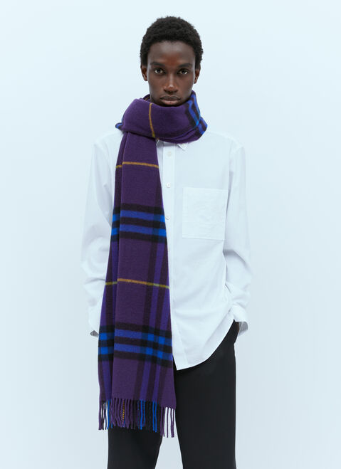 Moncler + Rick Owens ジャイアントチェックカシミヤスカーフ ブラック mcs0355016