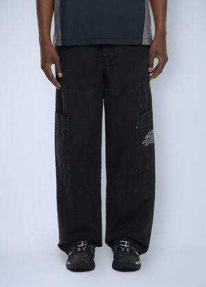 Off-White Script Gd Cot Cargo Pant Black ofw0164187