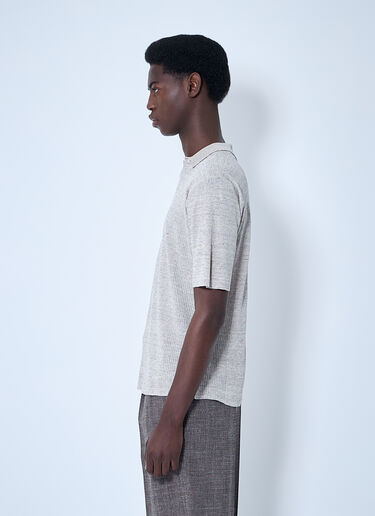 The Row Reggie Polo Top Beige row0160011