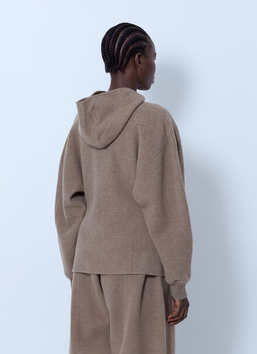 LN-CC® - Max Mara: Hooded Wool-Blend Sweatshirt - Beige Max Mara Hooded Wool-Blend Sweatshirt Beige max0266203