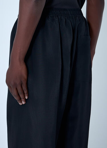 Lemaire Drawstring Wide-Leg Trousers Black lem0164005