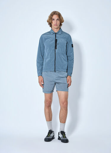 LN-CC® - Stone Island: Zip-Up Jacket with Chest Pocket - Light Blue Stone Island Zip-Up Jacket with Chest Pocket Light Blue sto0165040