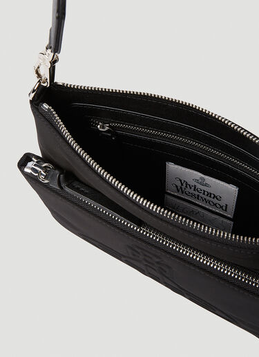 Vivienne Westwood Penny Double Pouch Crossbody Bag in Black