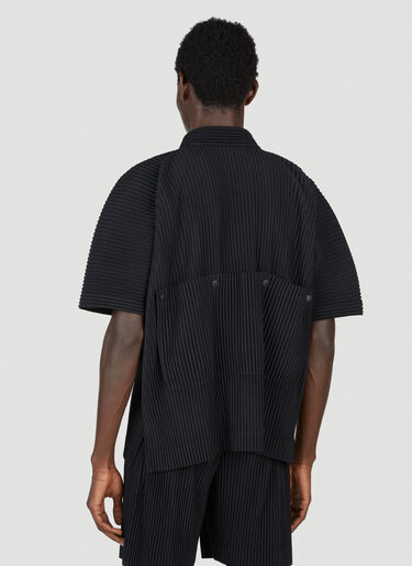 Pleated Short Sleeve Shirt Homme Plissé Issey Miyake Pleated Short Sleeve Shirt Black hmp0153009