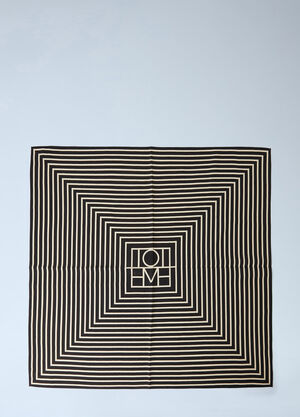 TOTEME Signature Monogram Scarf Black tot0251018