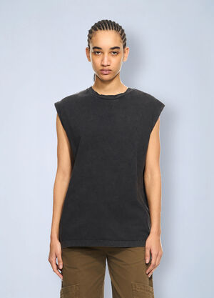 Off-White Butterfly Patch Open Back Tank Top Beige ofw0264016