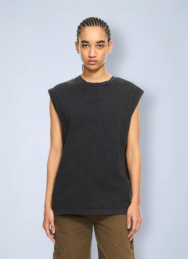 LN-CC® - Off-White: Butterfly Patch Open Back Tank Top - Beige Off-White Butterfly Patch Open Back Tank Top Beige ofw0264016