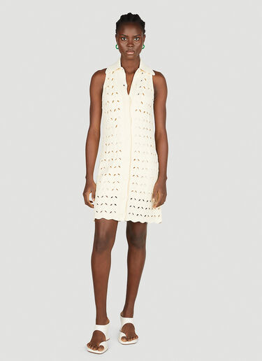 Sportmax Embroidered Dress White spx0252001