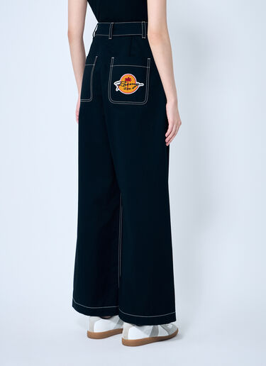 8 Moncler Palm Angels Wide-Leg Pants Black mpa0259003