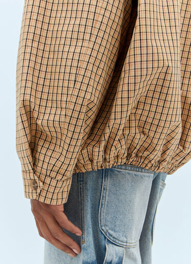 Miu Miu Check Jacket Brown miu0157007