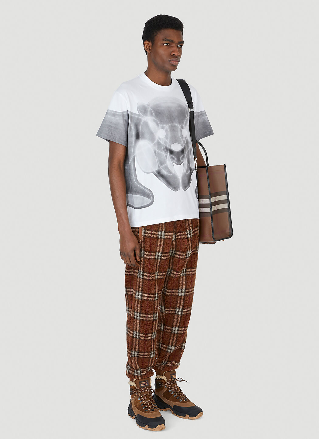Burberry check trousers clearance mens