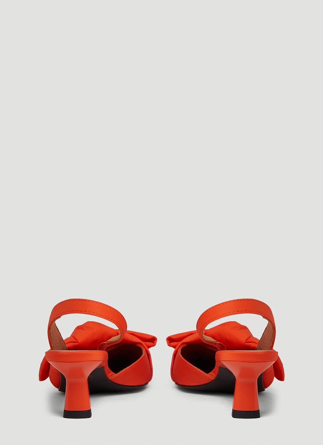 Orange kitten heel shoes store