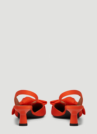 GANNI Soft Bow Kitten Heels Orange gan0251035