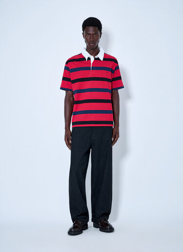 LN-CC® - Prada: Short-Sleeved Cotton Polo Shirt - Red Prada Short-Sleeved Cotton Polo Shirt Red pra0164024