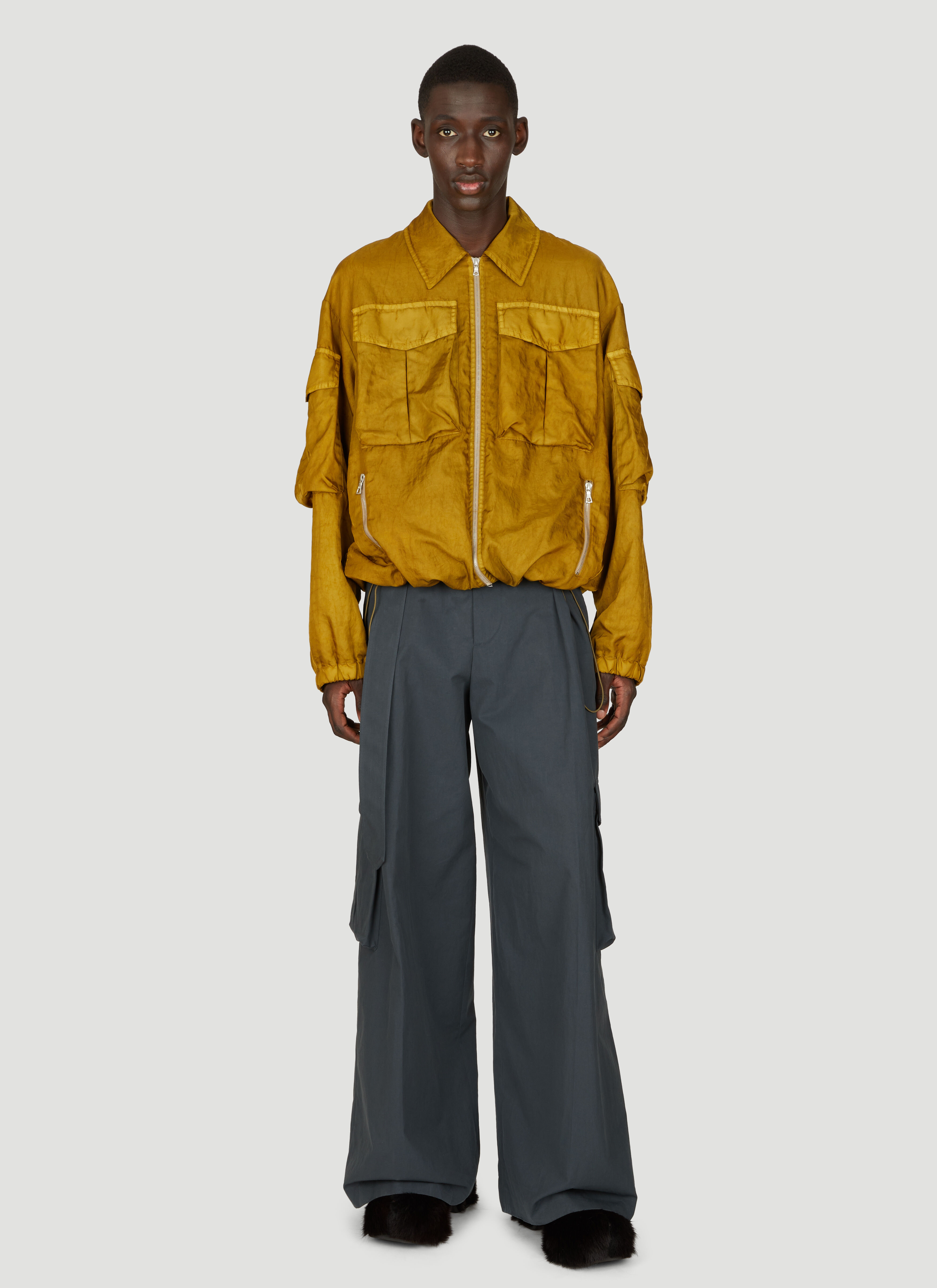 Dries Van Noten Men's' Overdyed Jacket in Yellow | LN-CC®
