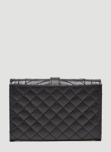 Saint Laurent Matelassé Envelope Wallet Black sla0247137