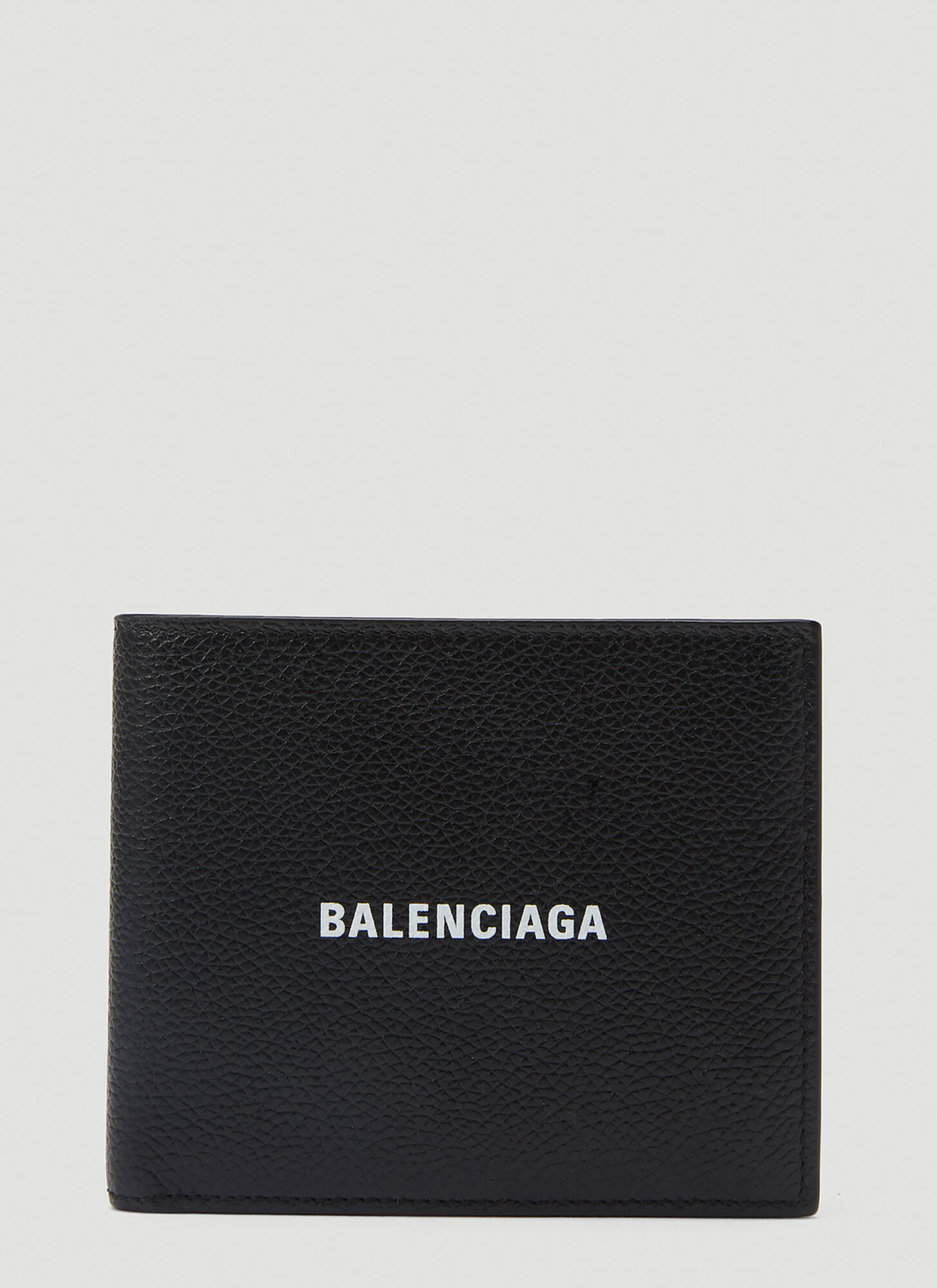 Balenciaga Logo Bi-fold Wallet In Black
