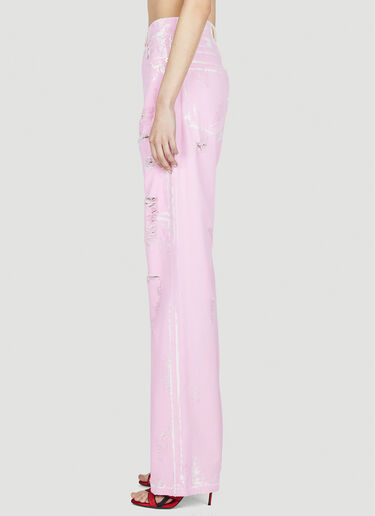 Distressed Painted Pants Dolce & Gabbana Distressed Painted Pants Pink dol0251014