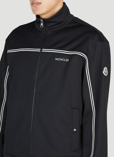 Moncler Striped Track Sweatshirt Black mon0153009