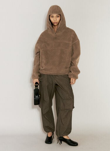Entire Studios Fluffy Fleece V2 Hooded Sweatshirt Brown ent0254017