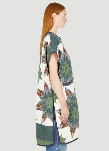 Bonum Long Quilted Sleeveless Coat Green bon0350016