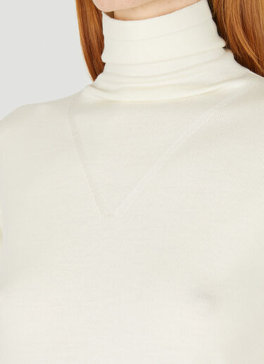 Jil Sander Short Sleeve Sweater Cream jil0248003
