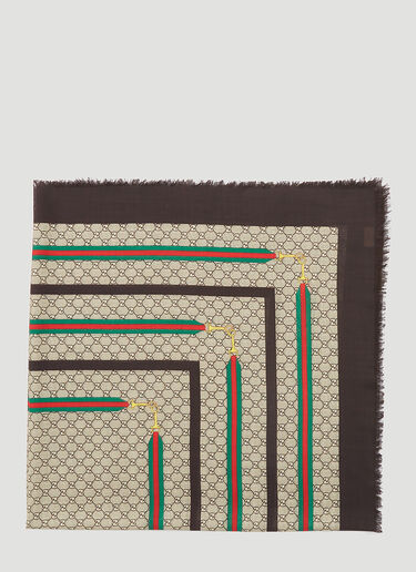 Gucci GG Web Scarf Brown guc0253142
