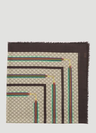 GG Web Scarf Gucci GG Web Scarf Brown guc0253142