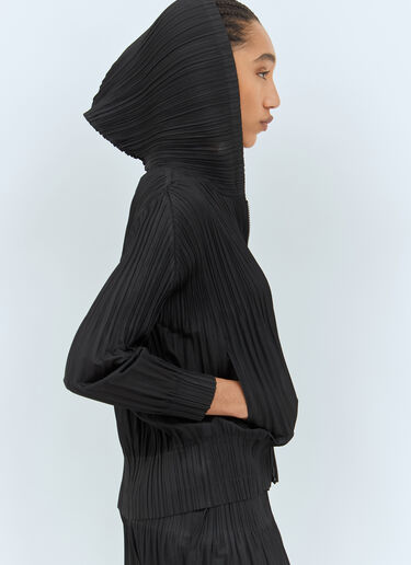 Fluffy Hooded Top Pleats Please Issey Miyake Fluffy Hooded Top Black plp0258010