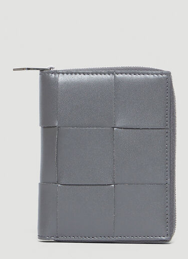 Bottega Veneta Small Zip-Around Wallet Grey bov0145024