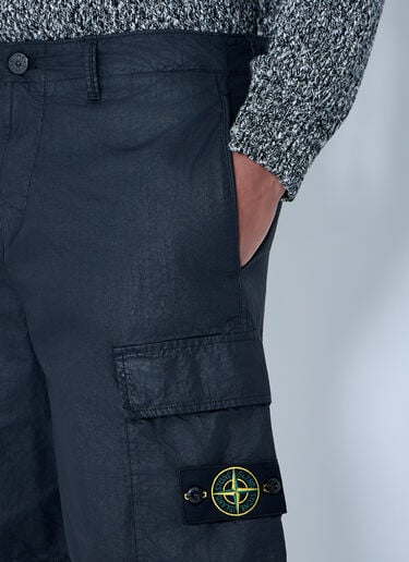 Stone Island Logo Patch Shorts Black sto0164027