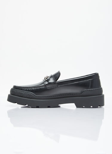 Gucci Interlocking G Leather Loafers Black guc0154025