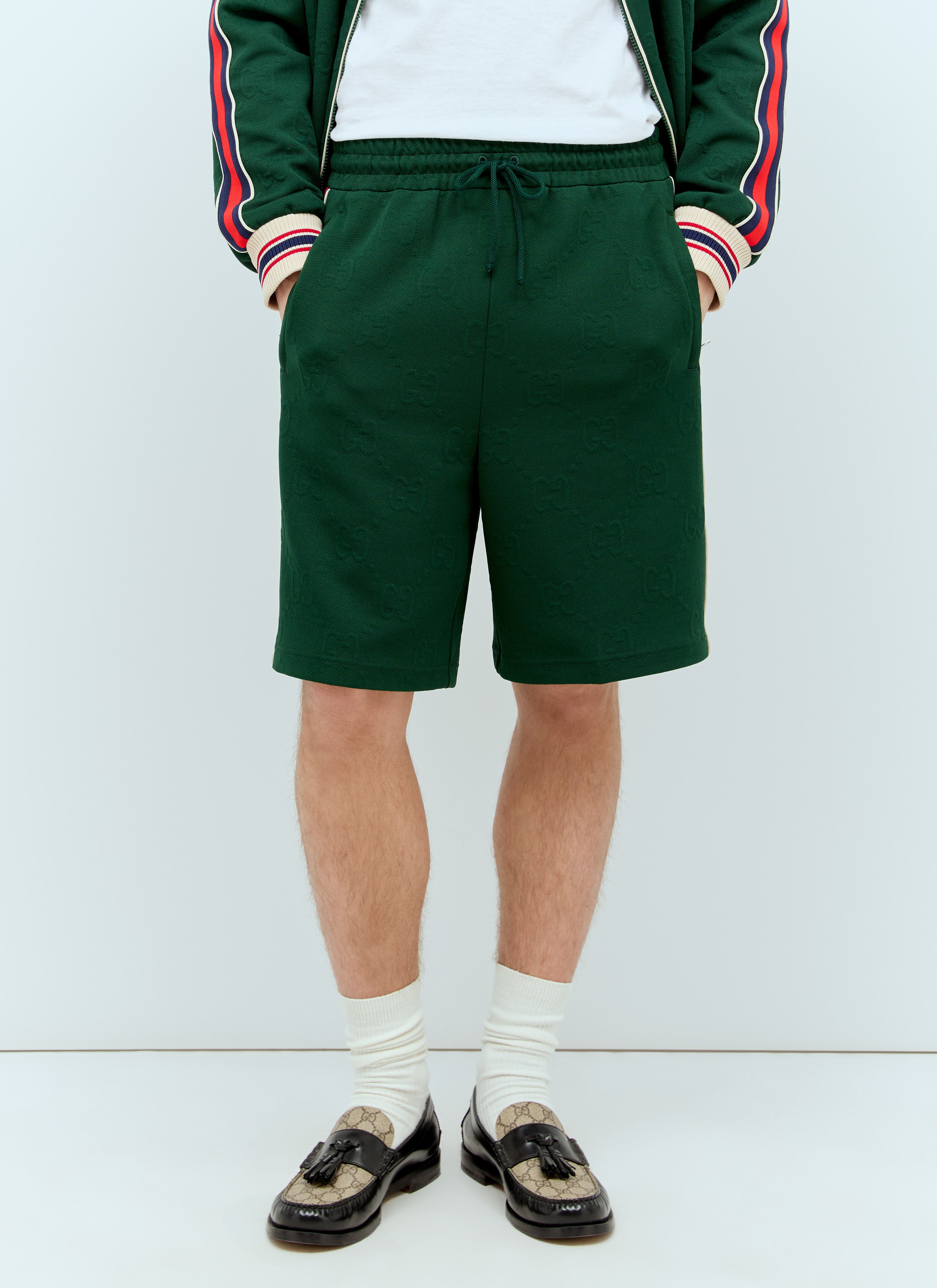 Gucci GG Jacquard Jersey Shorts Beige guc0155035