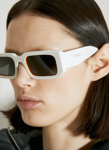 Prada Rectangular PR 06YS Sunglasses White lpr0353009